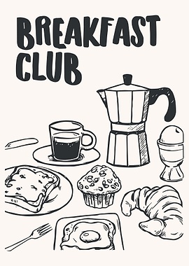 Breakfast Club Food Illustration