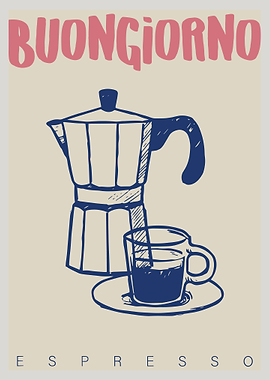 Buongiornio Espresso Illustration