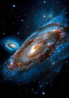 Andromeda Galaxy in Deep Space