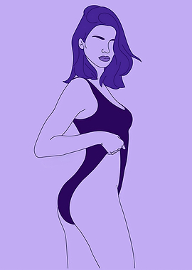 kendall jenner Minimalist Illustration