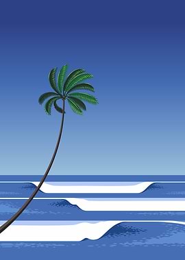 Tropical Palm Tree Ocean View