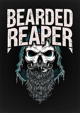 Bearded Reaper Skull Graphic
