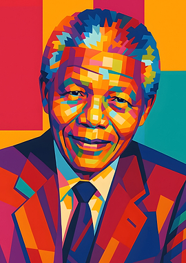 Nelson Mandela Pop Art Portrait