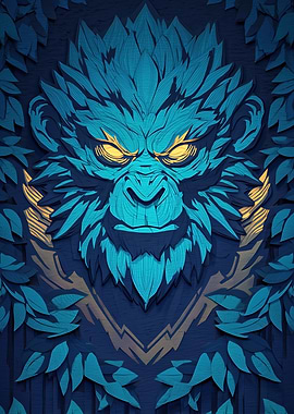 Blue Gorilla with Golden Eyes