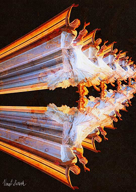 Ballet Dancers in Repeating Pattern Surreal Painting