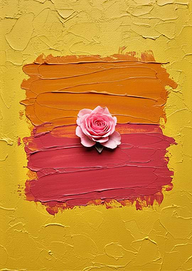 Rose on Textured Paint Background