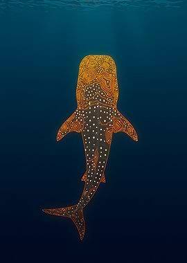 Whale Shark in Deep Blue Sea