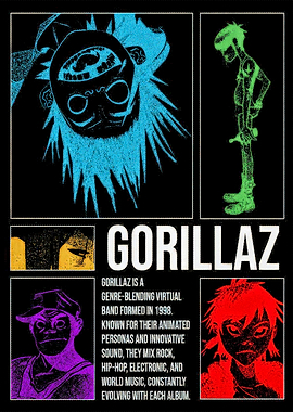 Gorillaz Band Poster