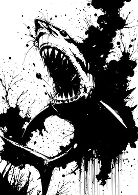 Shark Ink Illustration