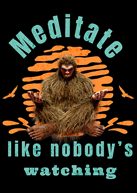 Meditate Like Nobody's Watching Bigfoot