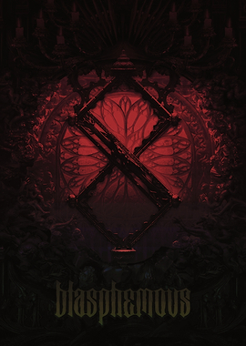 Blasphemous Game Dark Red Art