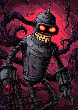 Bender menacing robot art