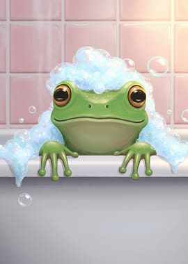Frog in a Bubble Bath