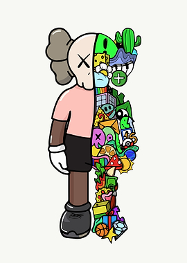 KAWS inspired Acid Doodle Art