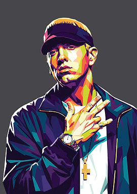 Eminem Colorful Portrait