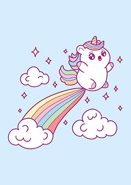 Fartcorn Cute Unicorn Rainbow