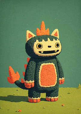 Cute Monster Character Illustration