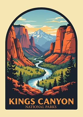 Kings Canyon National Park Illustration