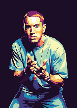 Eminem Portrait Pop Art