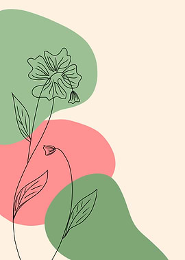 Minimalist Floral Line Art