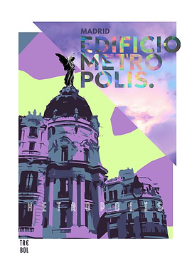 Madrid Edificio Metropolis Graphic Art