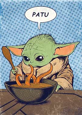 Patu! Grogu eating trask chowder