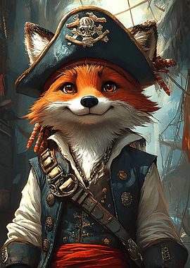Fox Pirate Captain Portrait