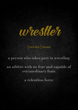 Wrestler Definition Art Print
