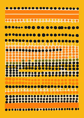 Abstract Pattern with Circles and Lines