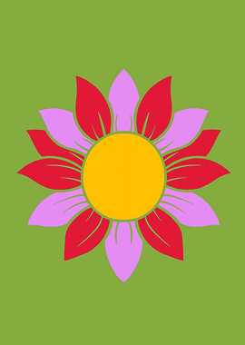 Bold Floral Sunflower Illustration