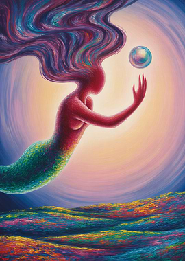 Abstract Mermaid in Water