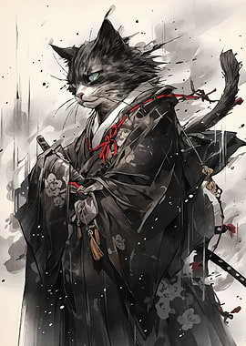 Samurai Cat Warrior
