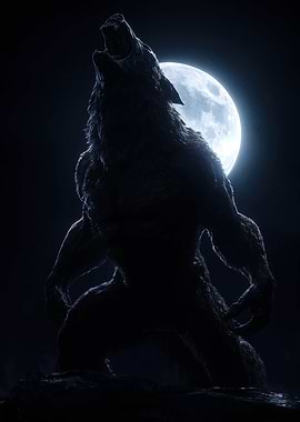 Werewolf Howling at the Moon