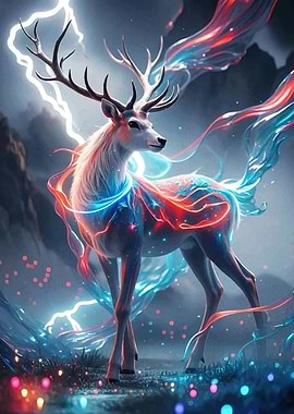 Neon Deer Electric Storm