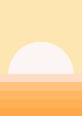 Minimalist Sunset Illustration