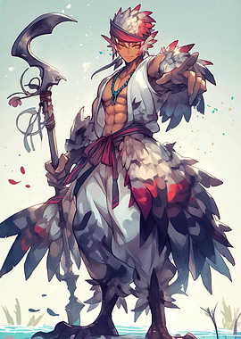 Anime Bird Warrior Staff