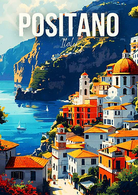 Positano Italy Coastal Townscape