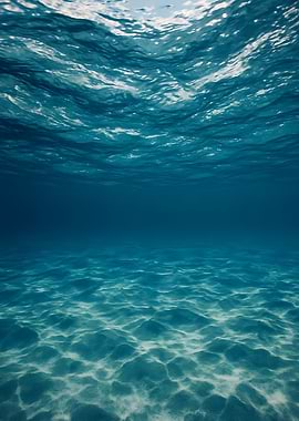 Underwater Scene with Sandy Seabed