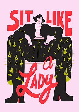 Sit Like a Lady Illustration