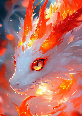 Fiery Dragon Portrait