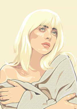 Billie Eilish Vector Portrait