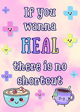 Motivational Healing Cartoon Art