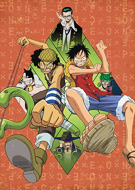 East Blue Luffy and Usopp vs Black Cat Pirates