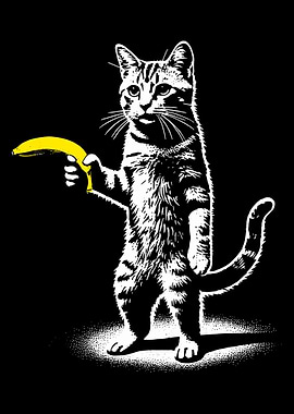 Cat with Banana Gun