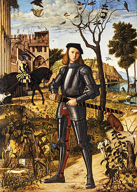 Knight in Armor with Sword Painting
