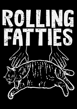 Rolling Fatties Cat Illustration