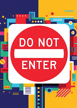 Do Not Enter Geometric Sign