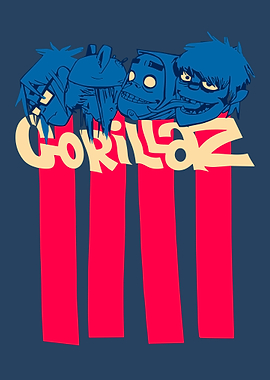 Gorillaz band poster art
