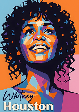Whitney Houston Pop Art Portrait