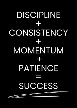 Discipline, Consistency, Momentum, Patience, Success